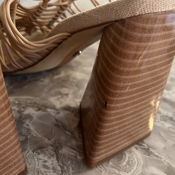 Sam Edelman laurette almond block heel sz 6.5 - Picture 5 of 7